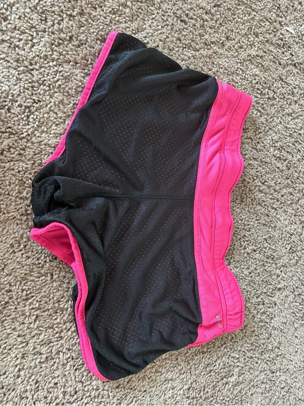 Nike Black Athletic Shorts with Pink Trim